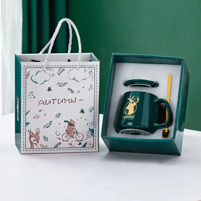 Constant Temperature Ceramic Mug Set Gift Box
