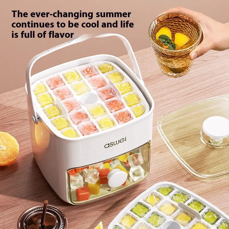 Large Capacity Ice Cube Mold with Storage