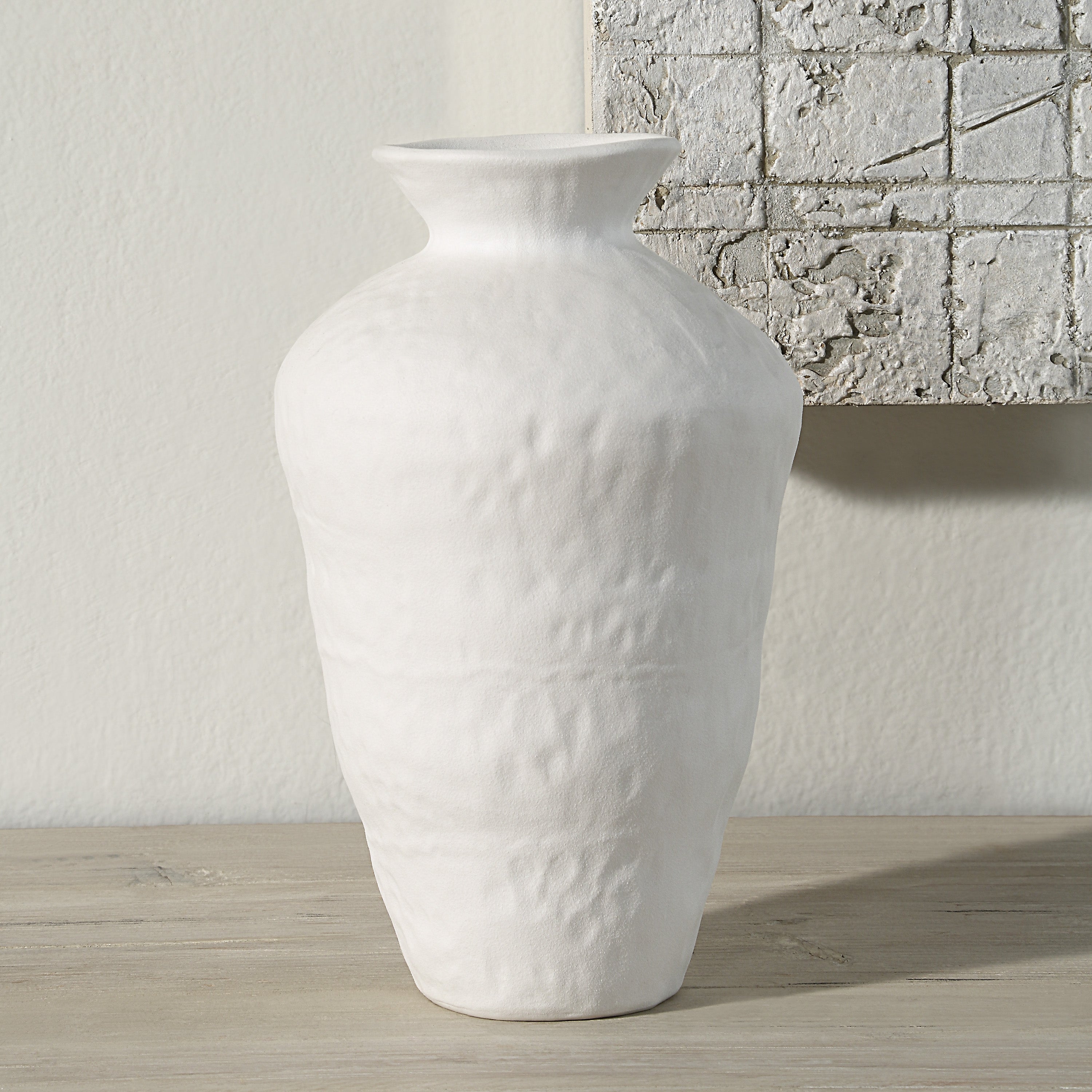 Renwil Melton Indoor Porcelain Ceramic Vase - Matte Off-White