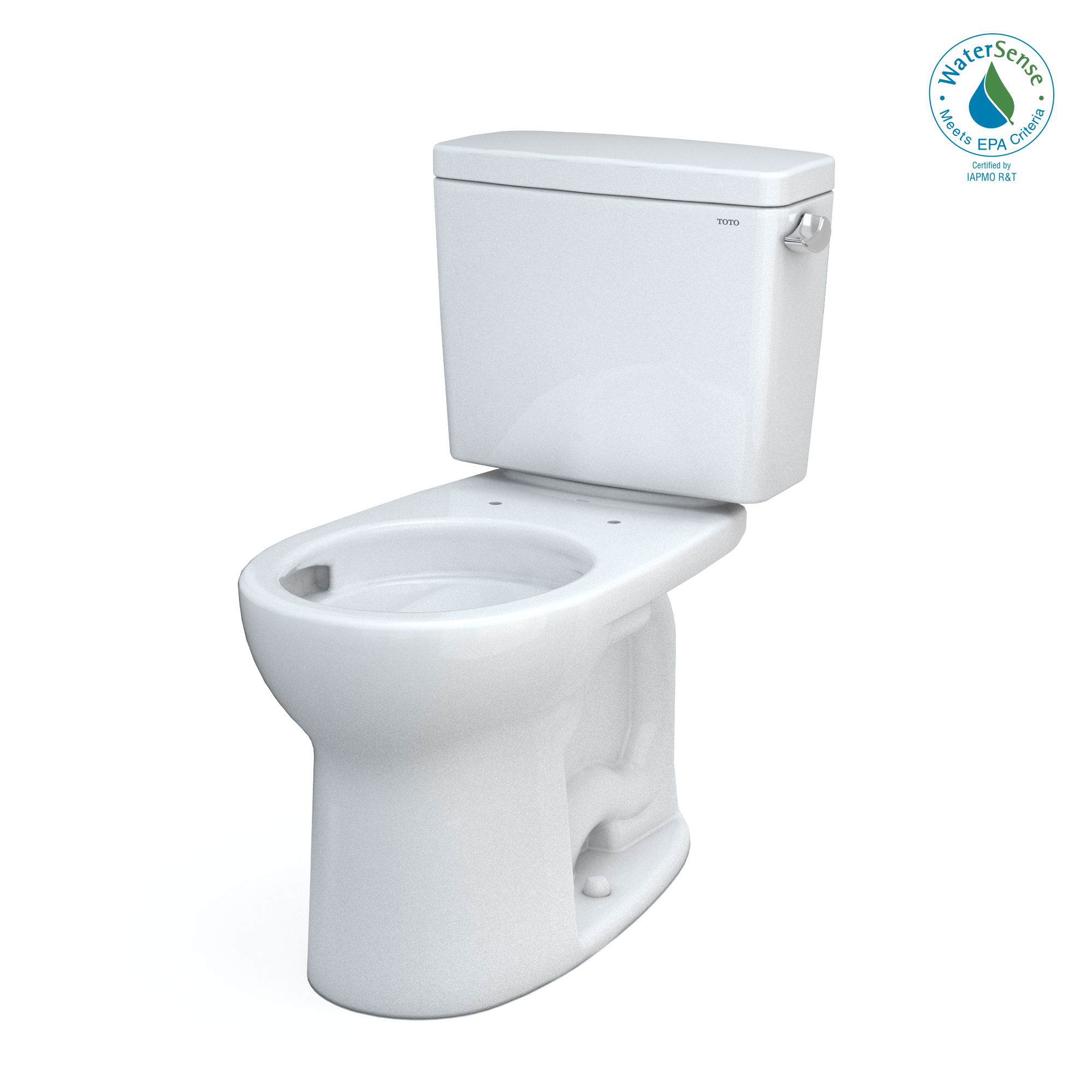 Toto Drake Two Piece Round 1.28 GPF Universal Height Toilet with Right Flush