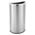 Commercial Zone Precision Series Stainless Steel Half Moon Commercial Trash Can