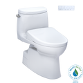 TOTO Washlet+ Carlyle II One Piece Elongated 1.28 GPF Toilet with Auto Flush Washlet+ S7A Contemporary Bidet Seat