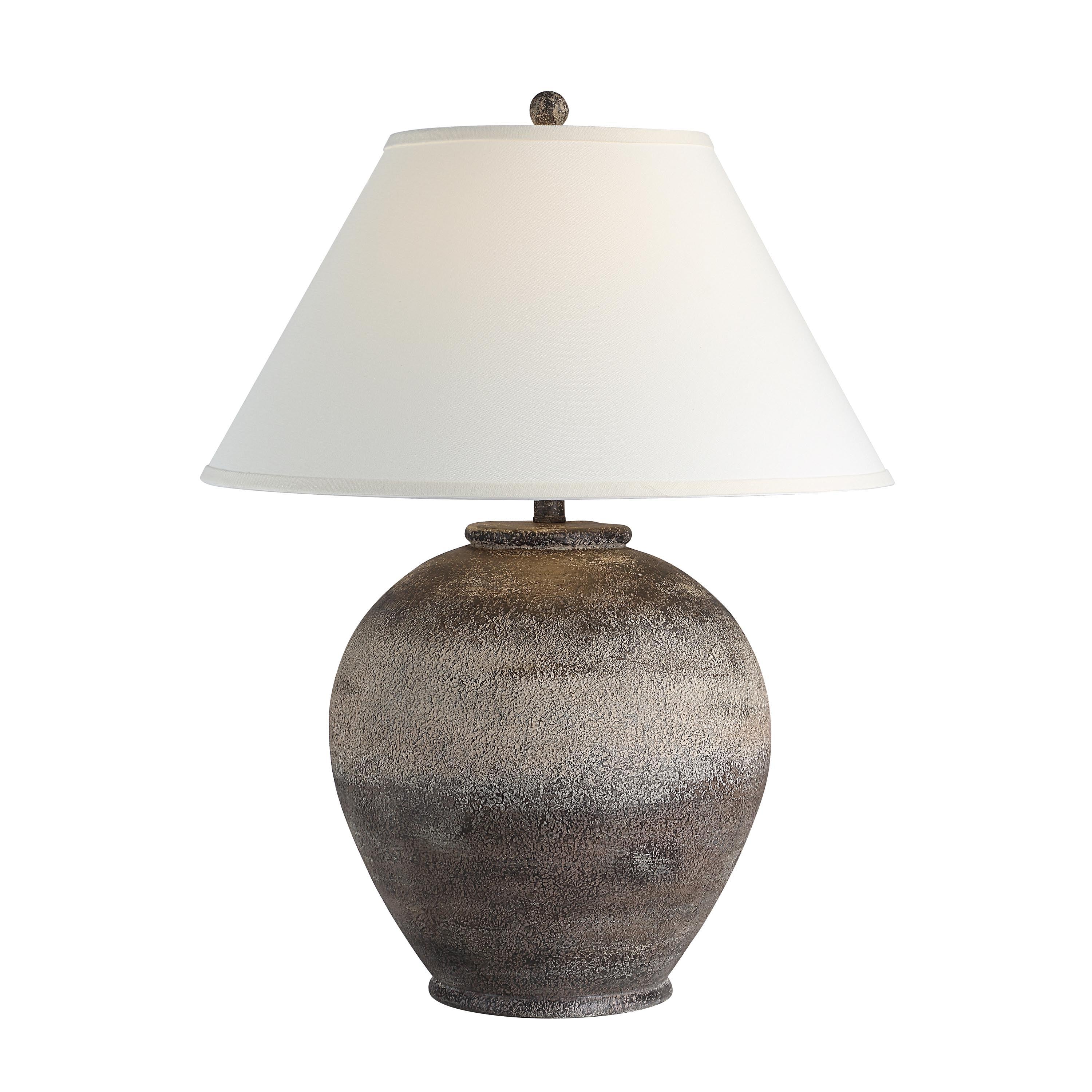Everren Bronce 29" Height Table Lamp - Dark Brown & Beige