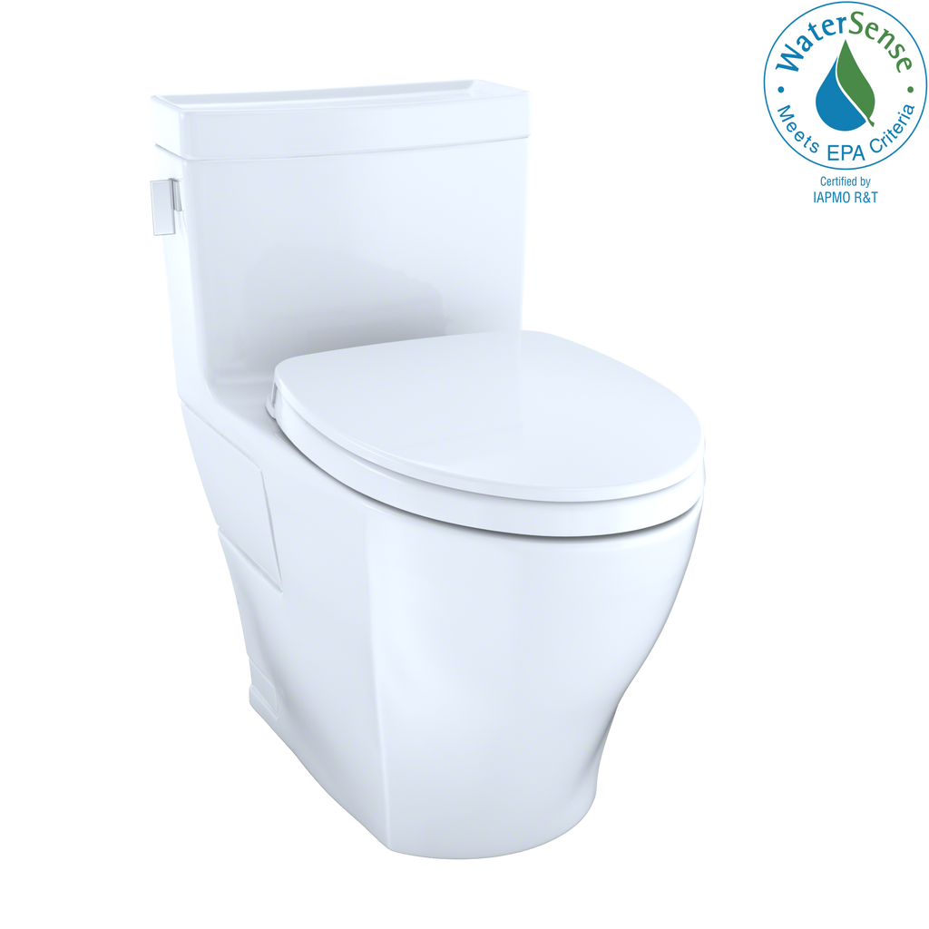 TOTO Legato Washlet+ One Piece Elongated 1.28 GPF Universal Height Skirted Toilet with Cefiontect