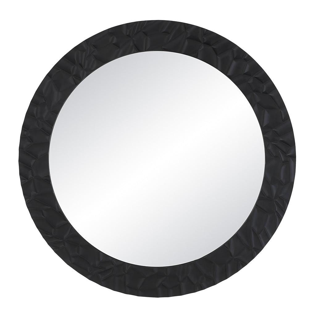Renwil Tolima 35.5" Tall Round Wall Mirror - Black