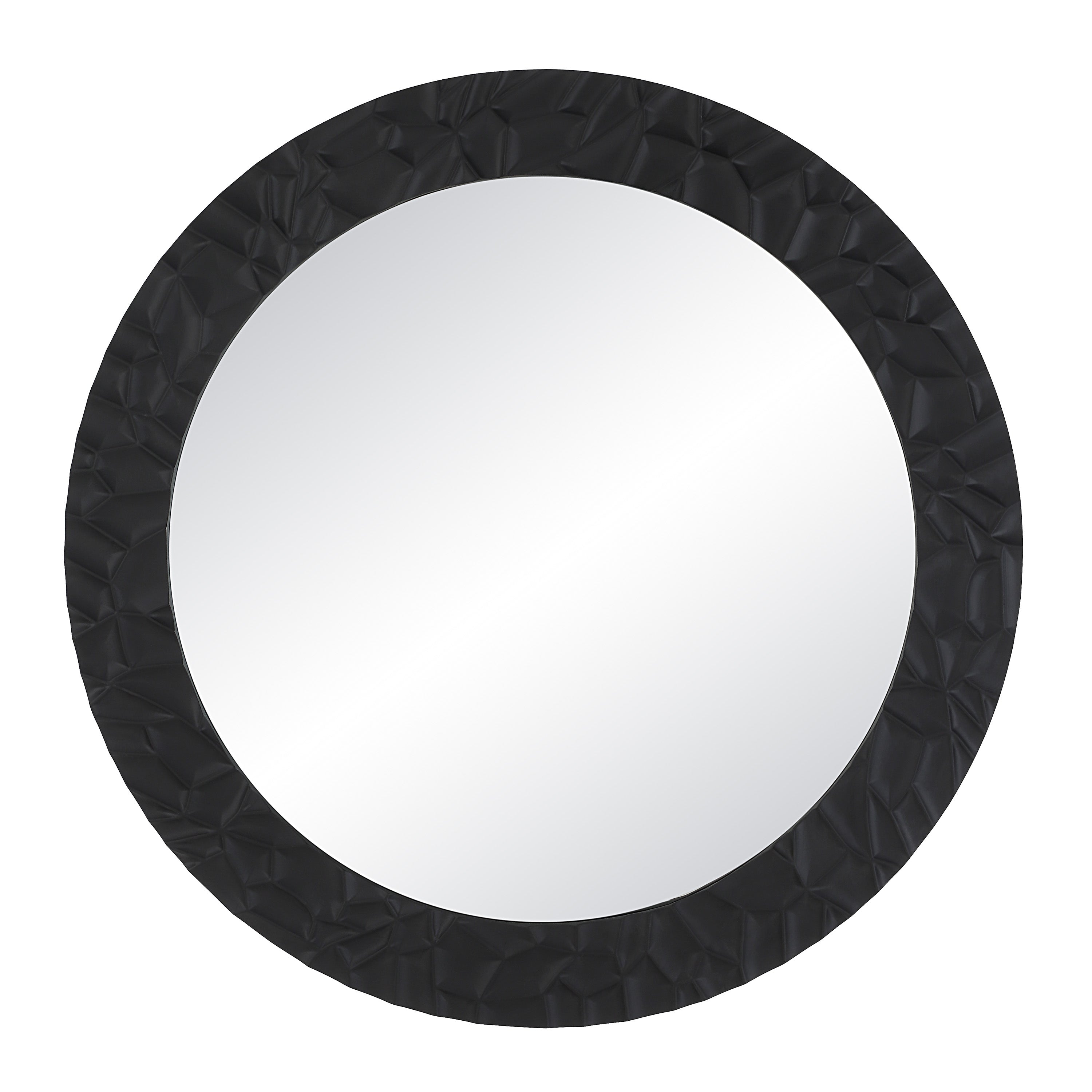 Renwil Tolima 35.5" Tall Round Wall Mirror - Black