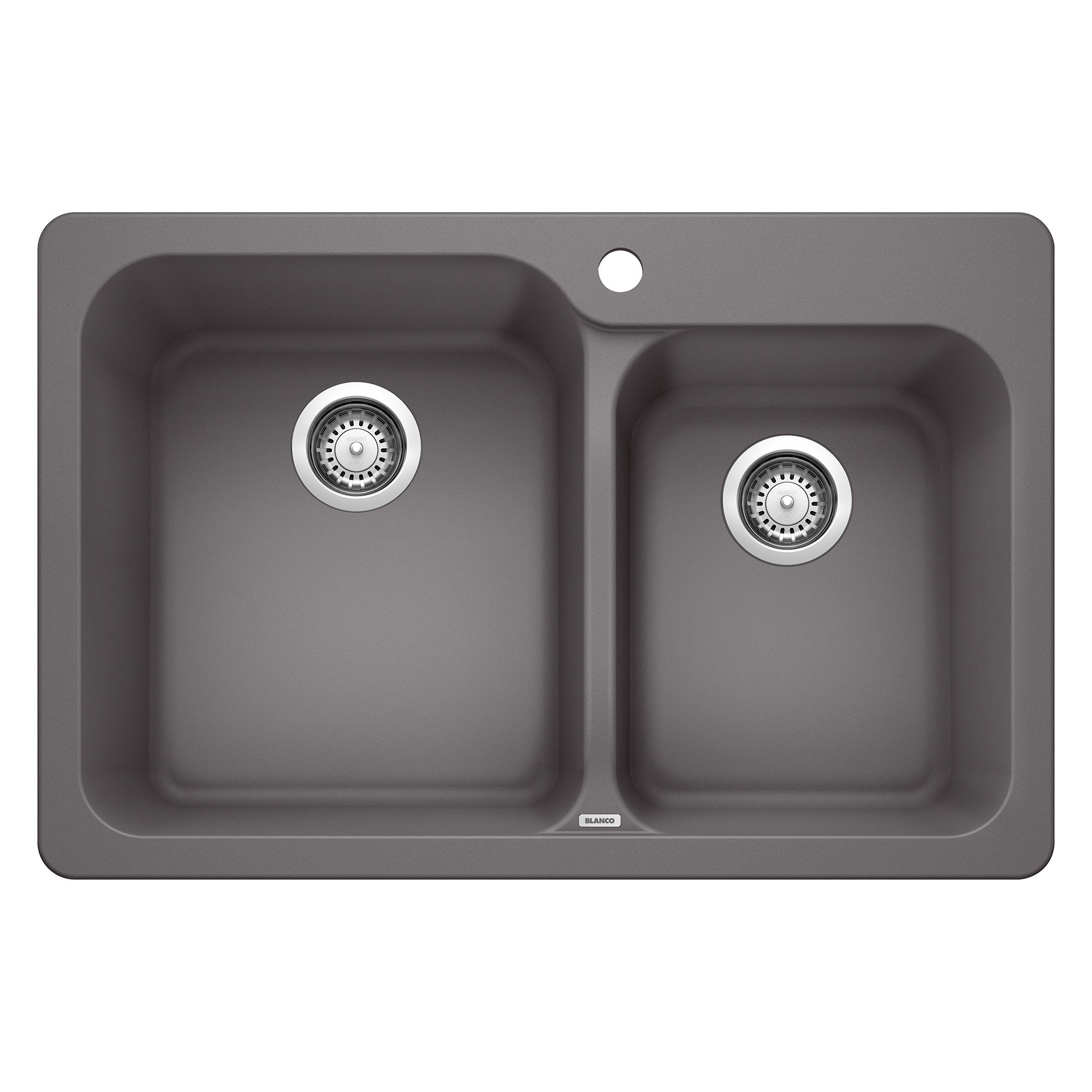 Blanco Vision Silgranit 31.5" 60/40 Double Bowl Dual Mount Kitchen Sink