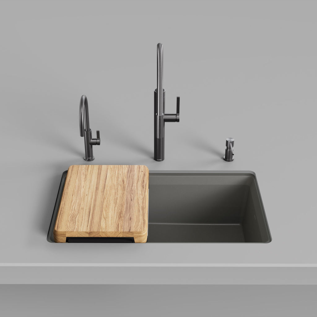 Blanco Inteos Silgranit 33" Single Bowl Reversible Undermount Workstation Kitchen Sink