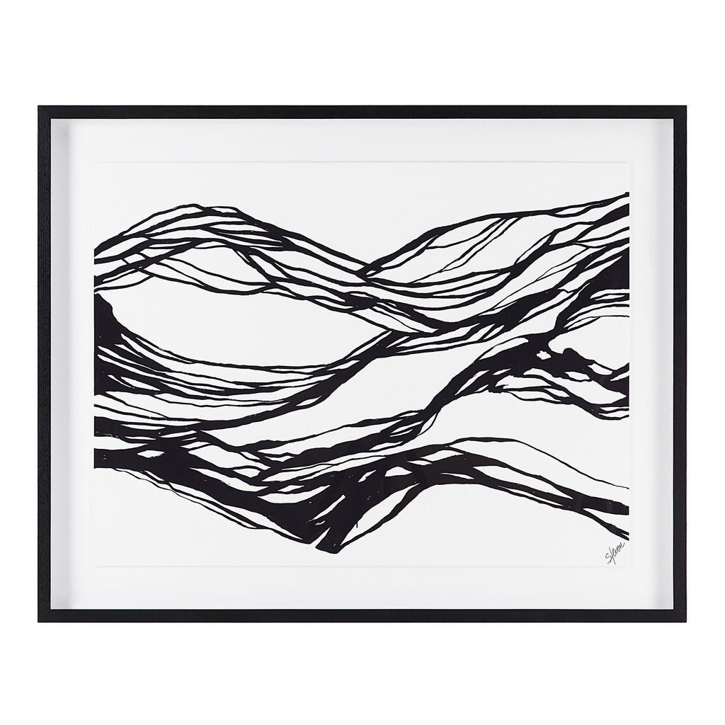 Renwil Mica 45" Wide Wall Art with Wood Frame - Painted Black