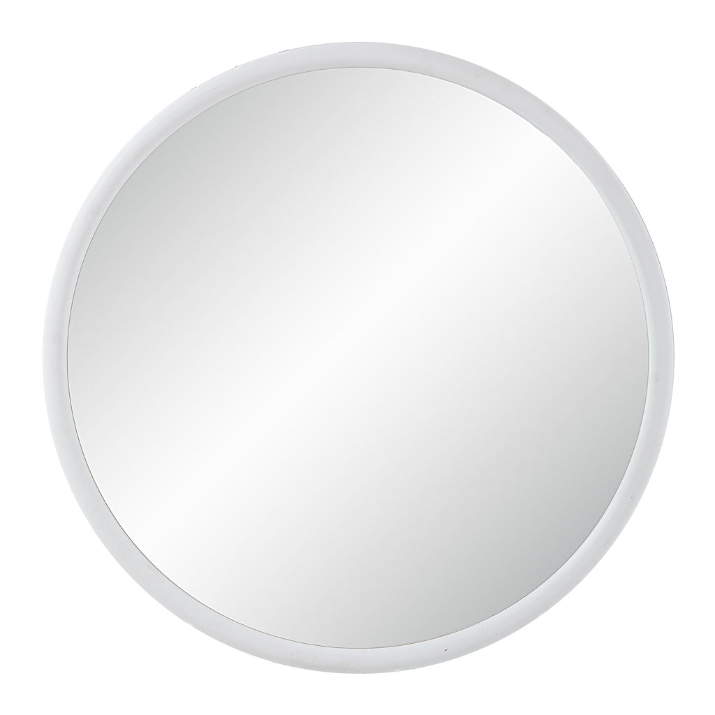 Renwil Porpoise 36" Tall Round Mirror - Matte White