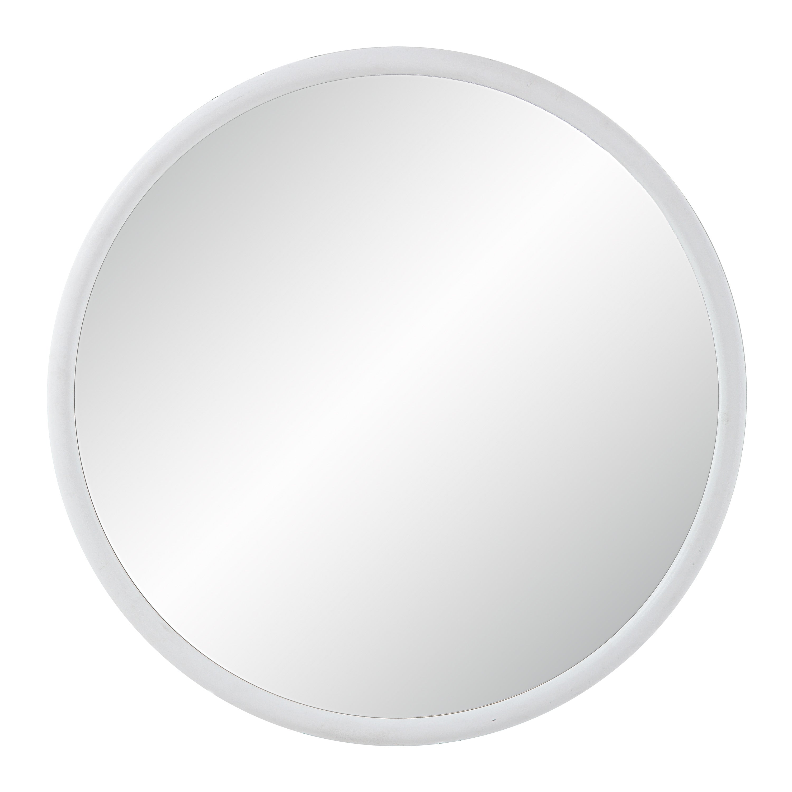 Renwil Porpoise 36" Tall Round Mirror - Matte White