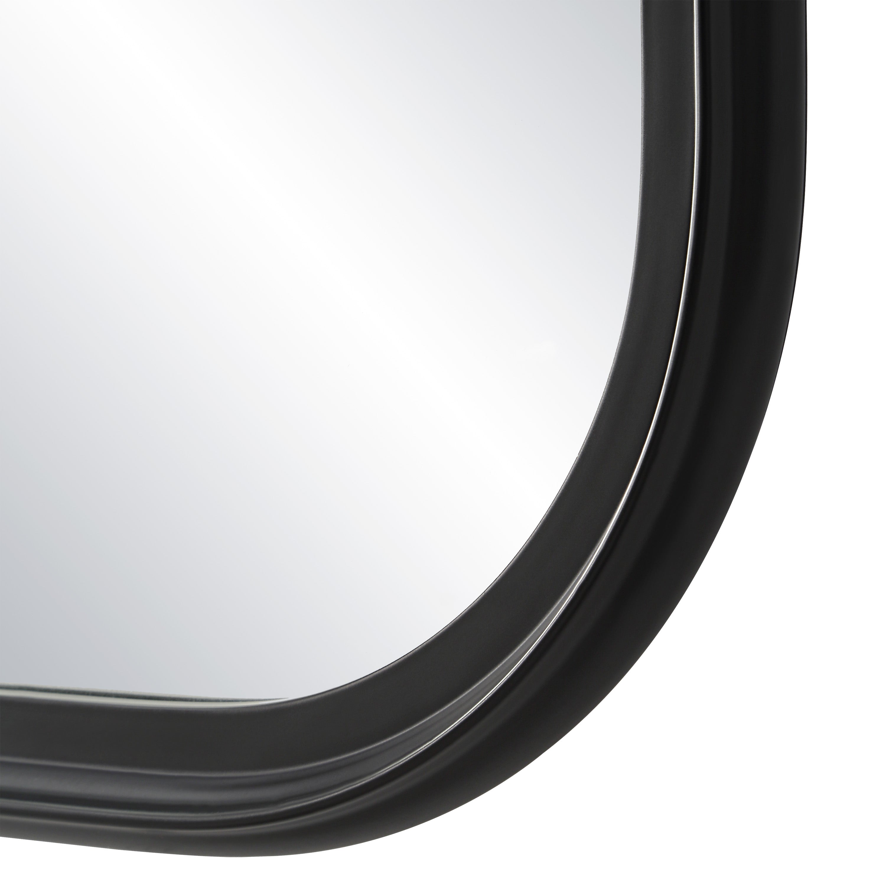 Renwil Kaja 36" Tall Rectangle Wall Mirror - Black