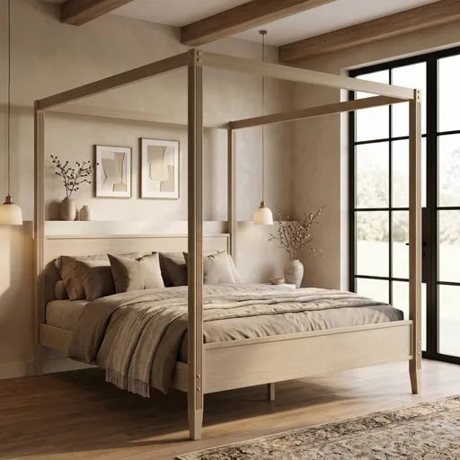 Four Poster Bed All Sizes  Modern Wooden Bed Frame