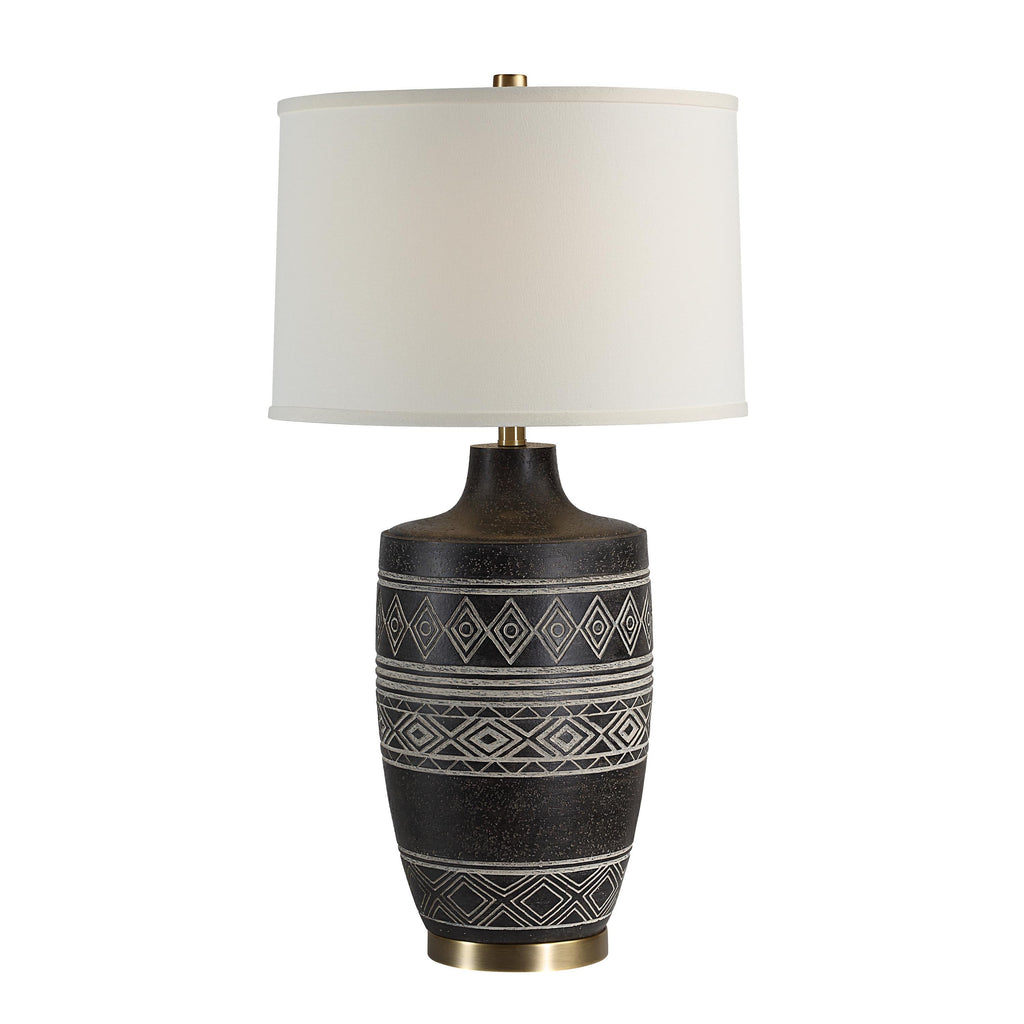 Everren Ceniza 30.5" Height Table Lamp - Black with Wash