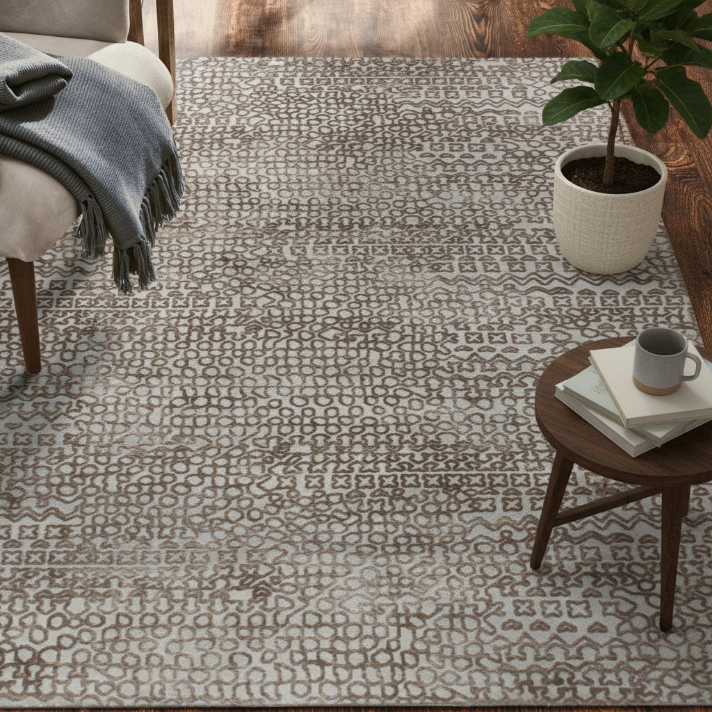 Renwil Ariella 5' x 7' Power Loomed Indoor Rug - Brown