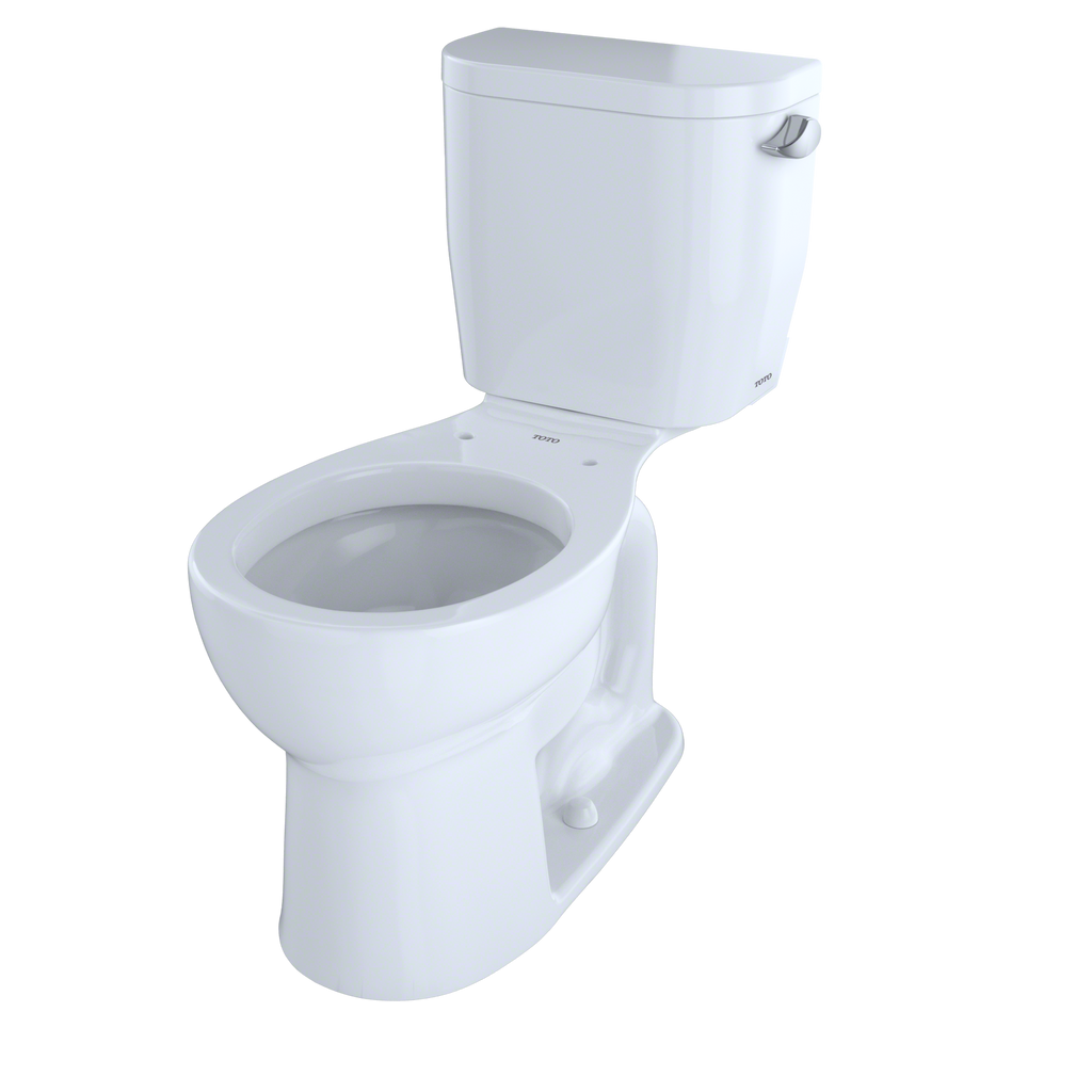 TOTO Entrada Two Piece Round 1.28 GPF Universal Height Toilet with Right Hand Trip Lever