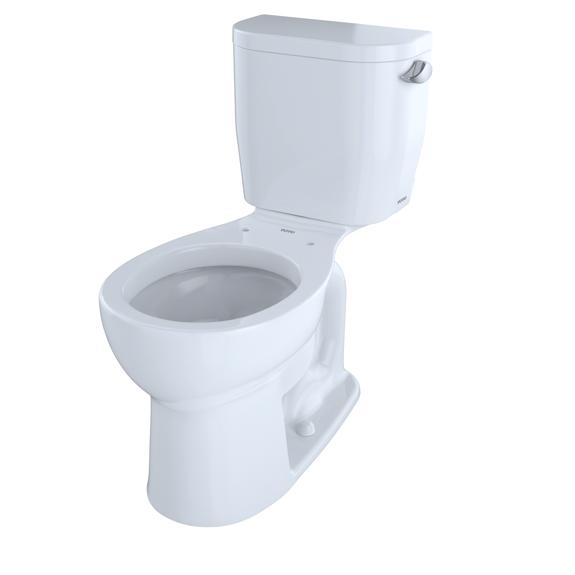 TOTO Entrada Two Piece Round 1.28 GPF Universal Height Toilet with Right Hand Trip Lever