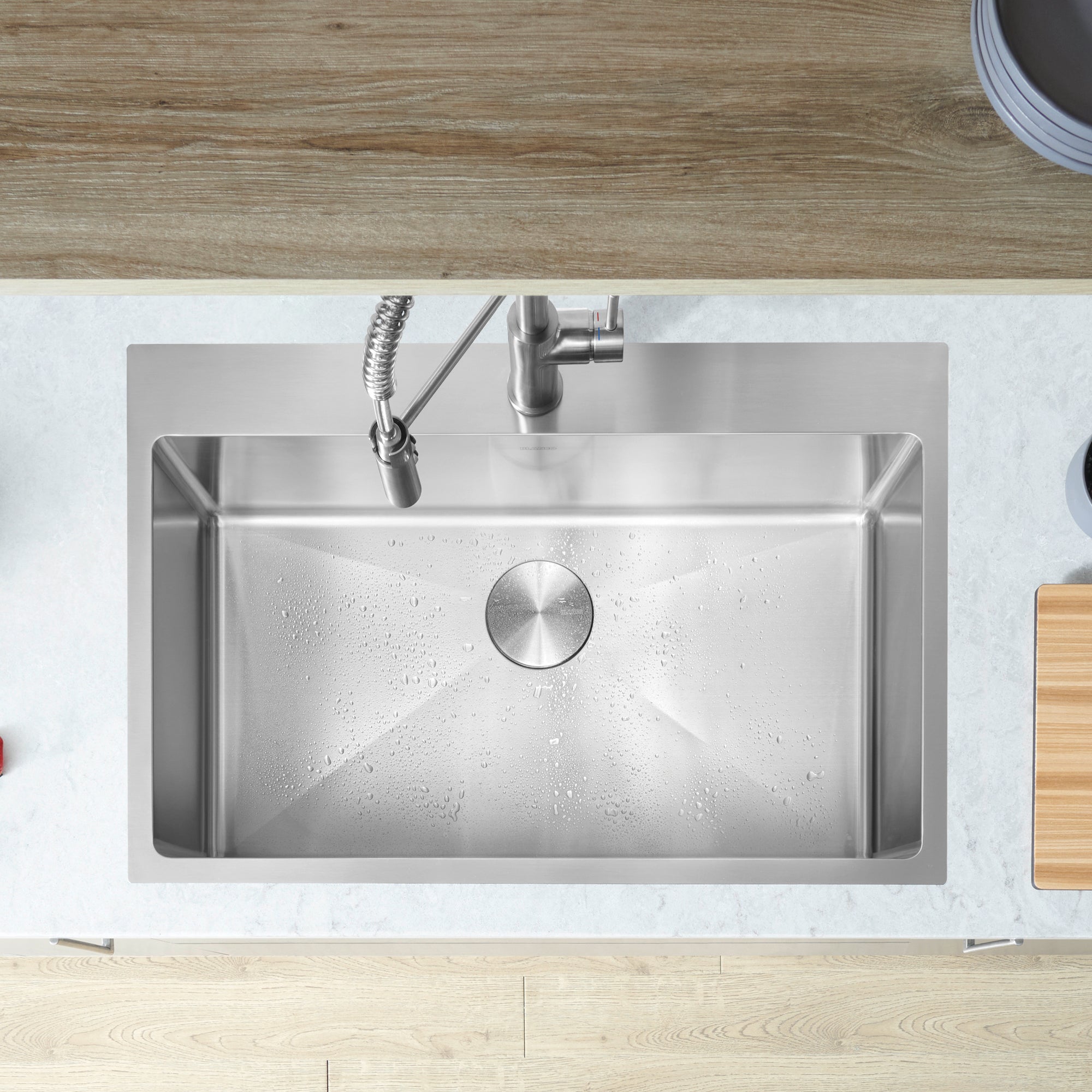 Blanco Quatrus R15 31" Single Bowl Dual Mount Stainless Steel Kitchen Sink
