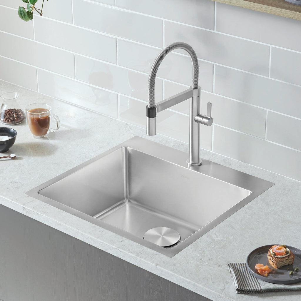 Blanco Quatrus R15 22" Single Bowl Dual Mount Stainless Steel Kitchen Sink