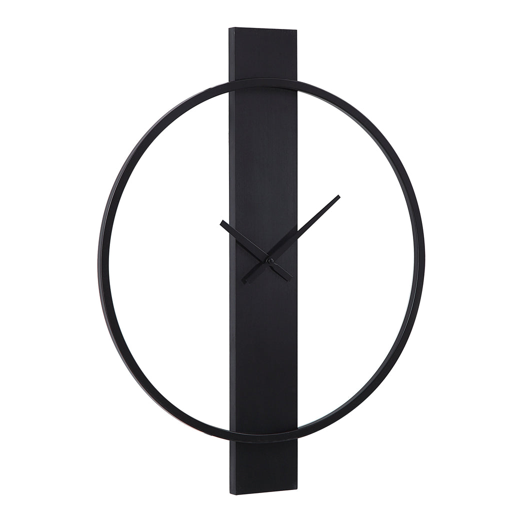Renwil Romane Indoor Iron Wall Clock - Matte Black