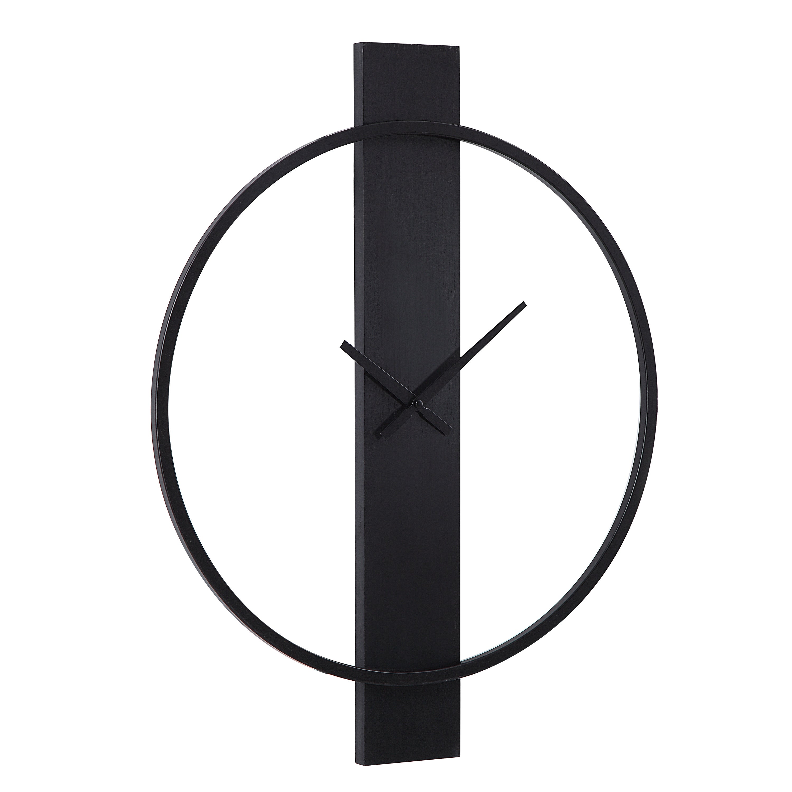 Renwil Romane Indoor Iron Wall Clock - Matte Black