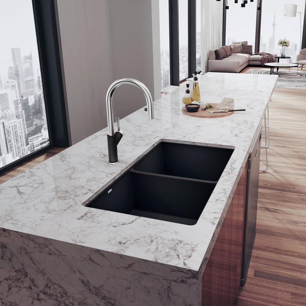 Blanco Precis Silgranit 29" 50/50 Double Bowl Undermount Kitchen Sink