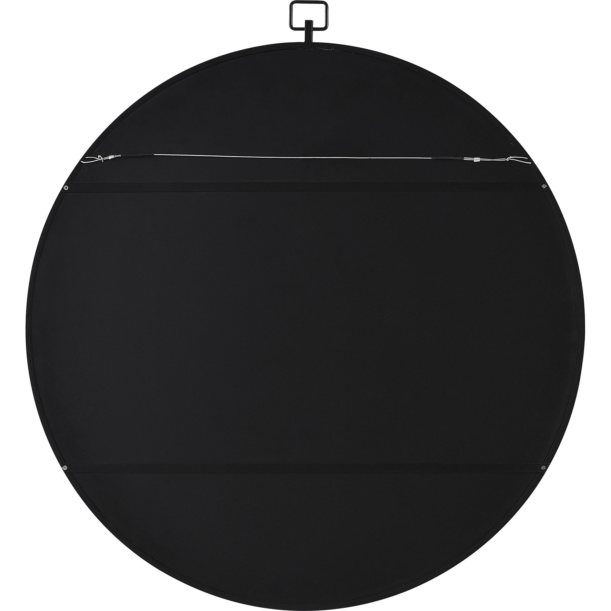 Renwil Rayden 38.5" Tall Round Wall Mirror - Black