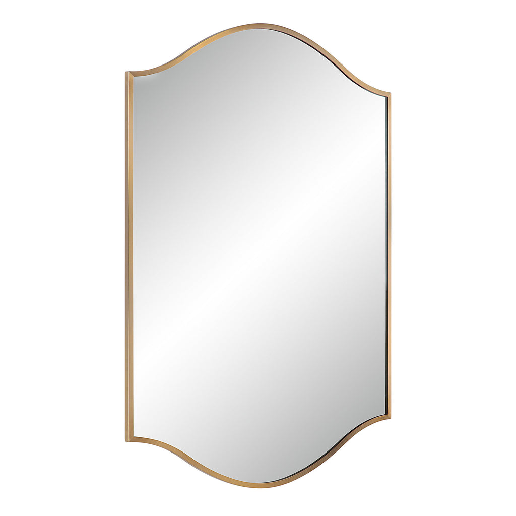 Renwil Florianne 36" Tall Rectangular Arch Mirror - Champagne