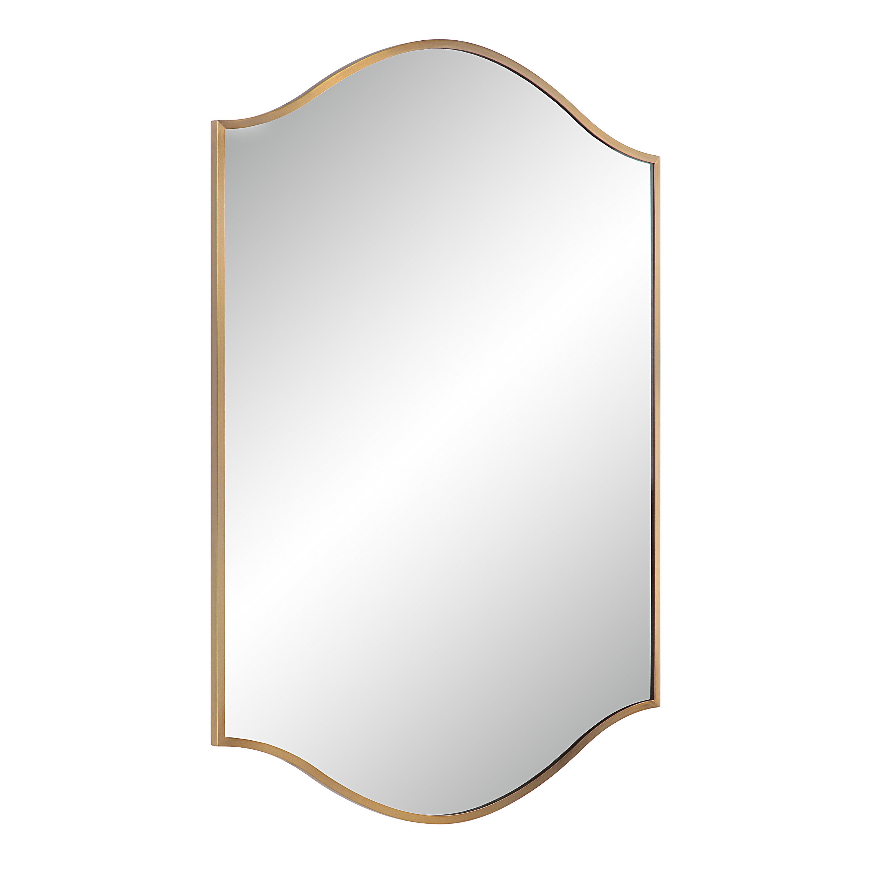 Renwil Florianne 36" Tall Rectangular Arch Mirror - Champagne