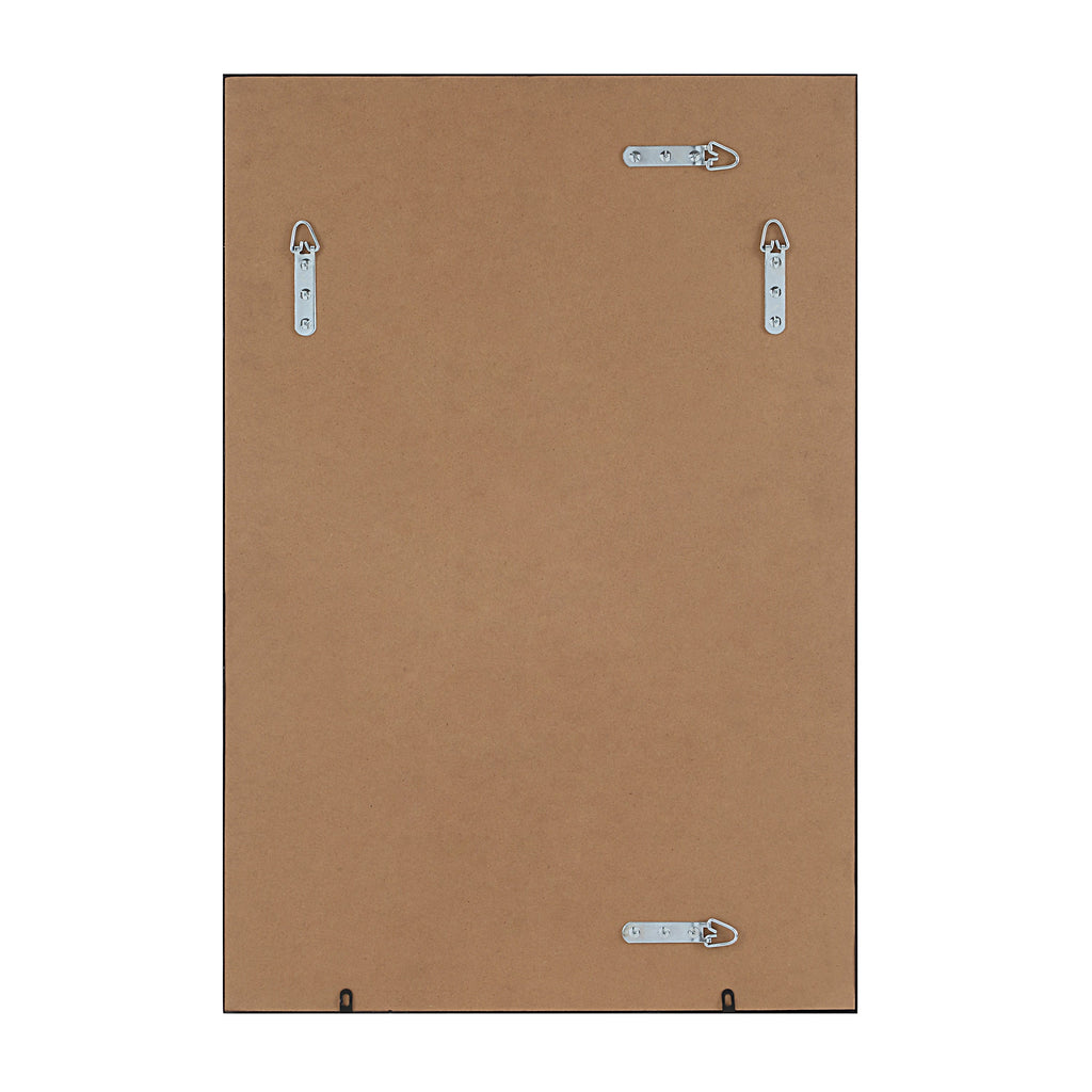 Renwil Gasel 30" Tall Rectangle Wall Mirror - Black
