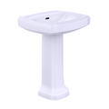 TOTO Guinevere 24 3/8" x 19 7/8" Rectangular Pedestal Bathroom Sink For Single Hole Faucets