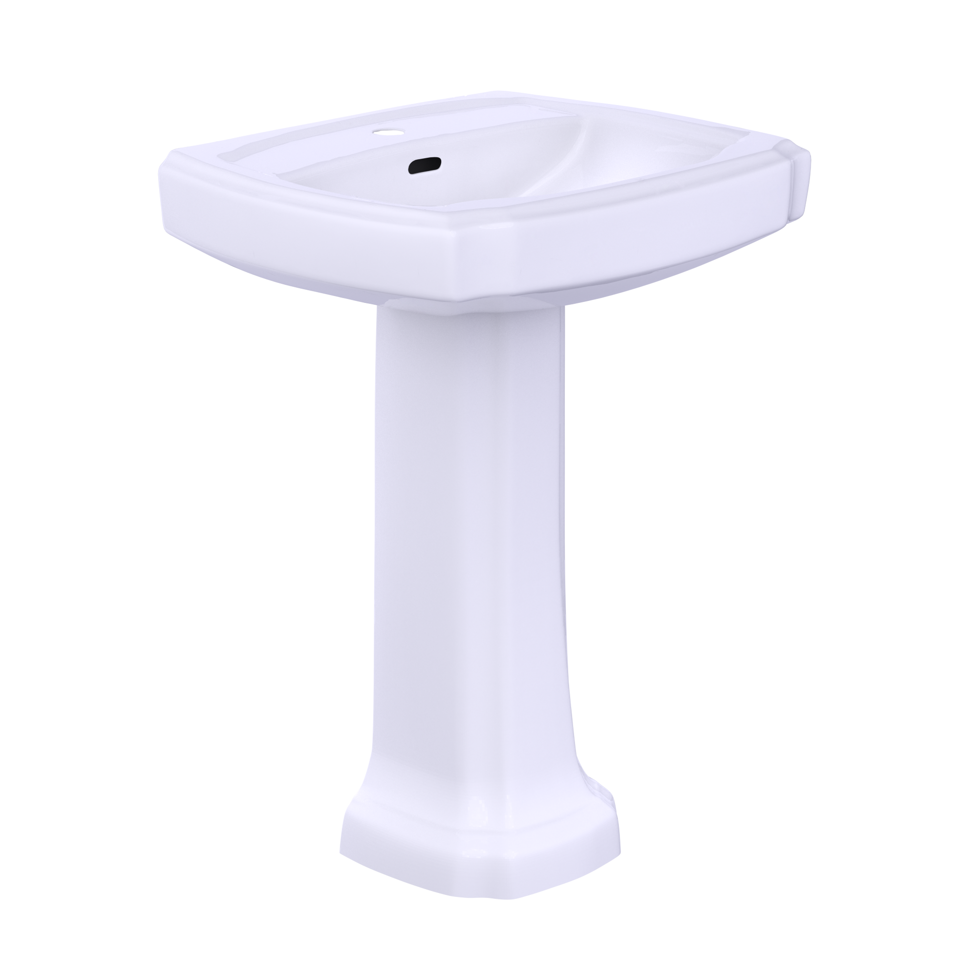 TOTO Guinevere 24 3/8" x 19 7/8" Rectangular Pedestal Bathroom Sink For Single Hole Faucets