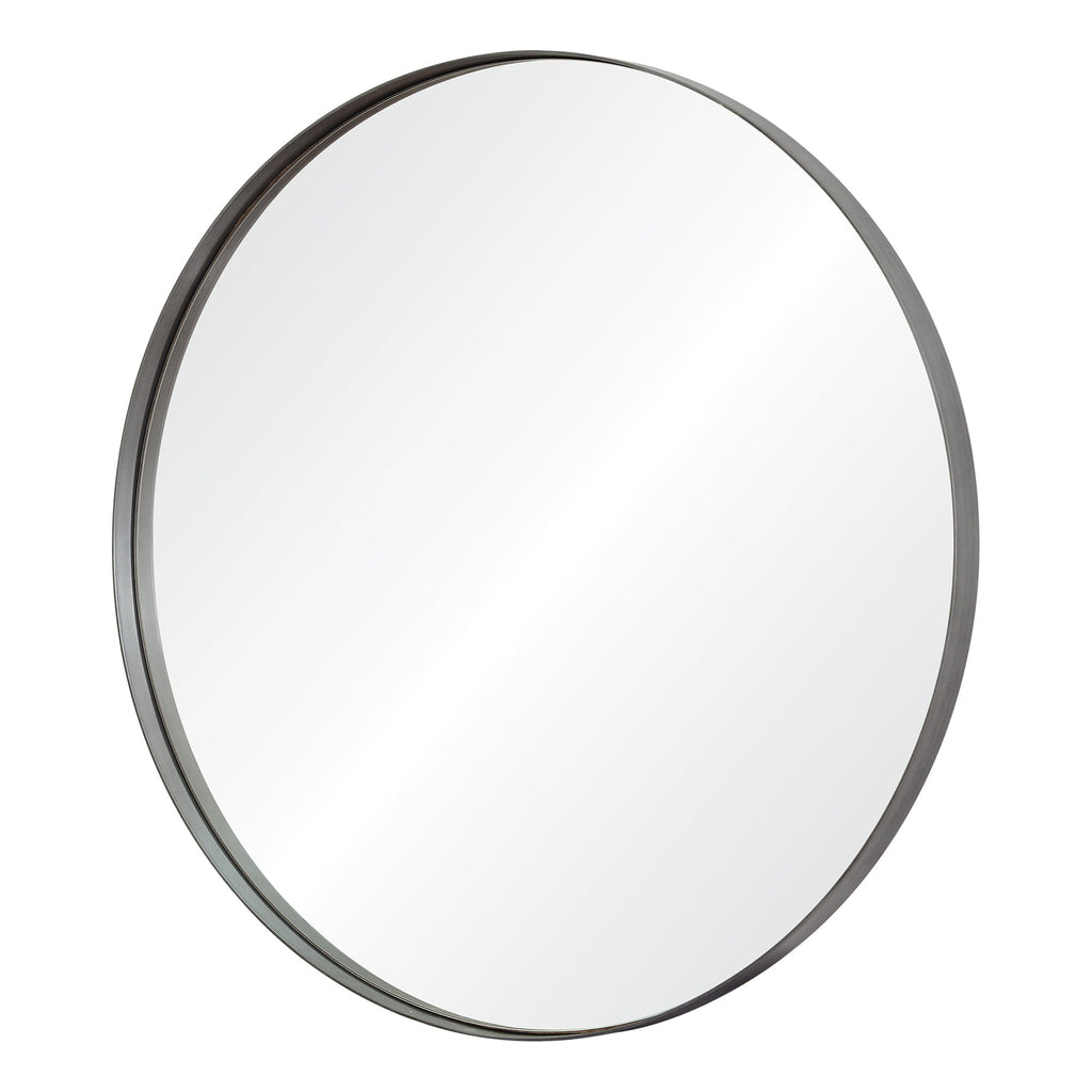 Renwil Lester 30" Tall Round Wall Mirror - Grey