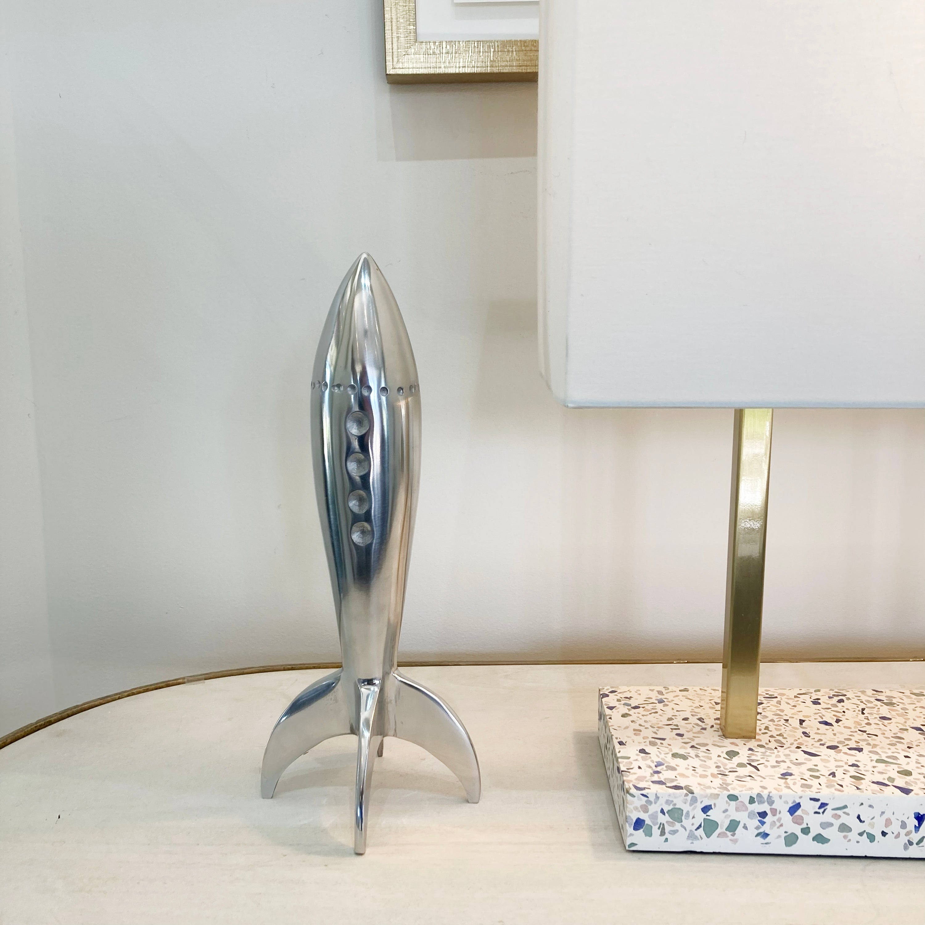 Renwil Rush Indoor Aluminum Statue - Polished Silver