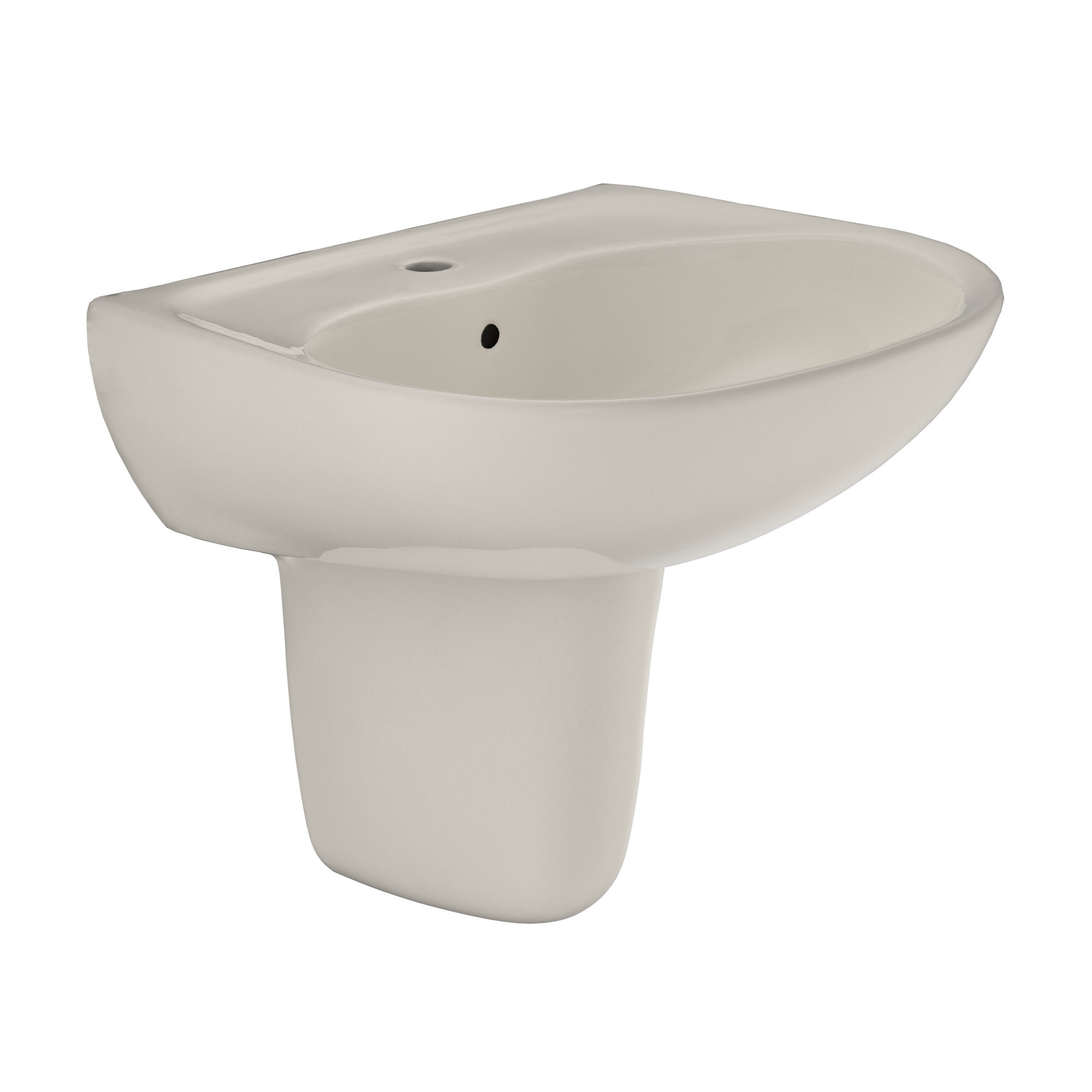 TOTO Supreme Oval Wall Mount Bathroom Sink and Shroud For Single Hole Faucets