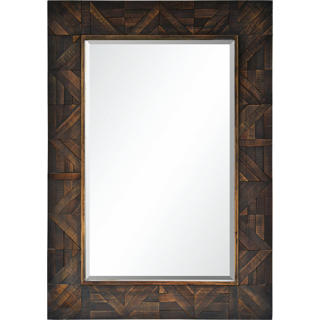Renwil Madden 42" Tall Rectangle Wall Mirror - Brown