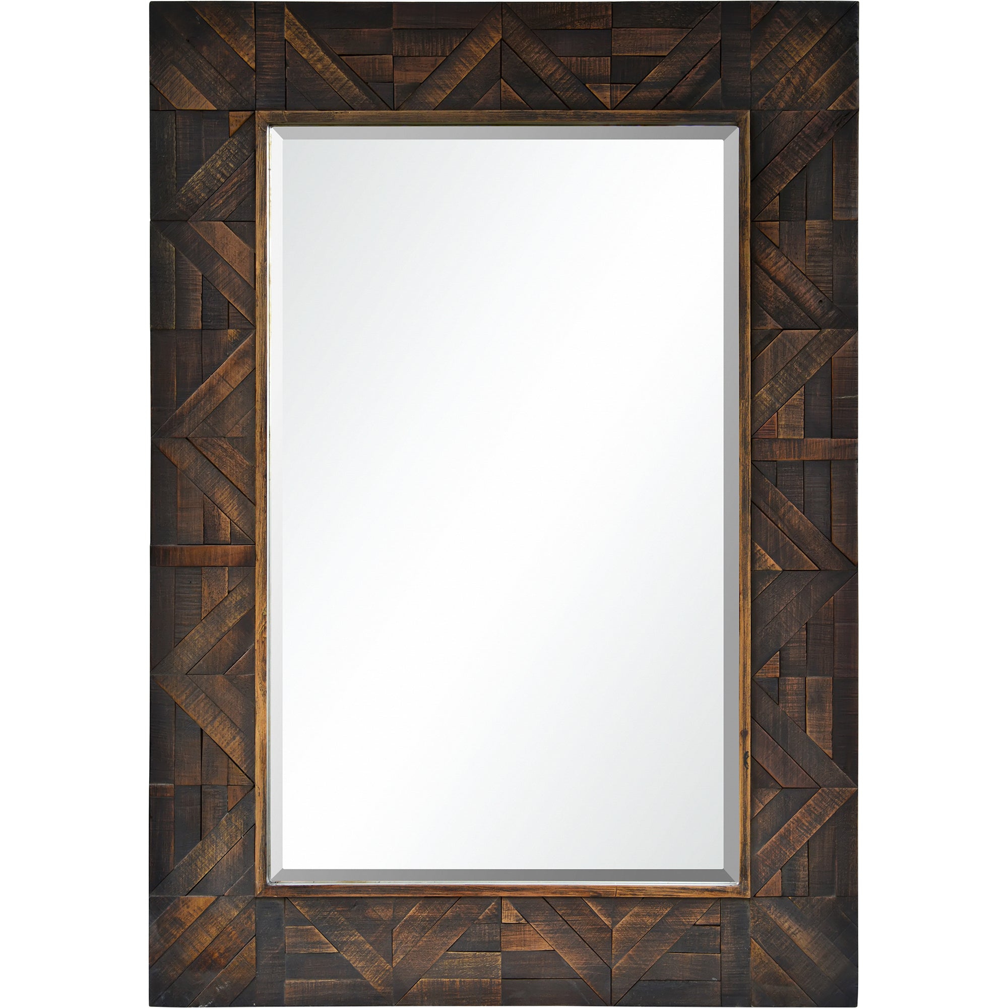 Renwil Madden 42" Tall Rectangle Wall Mirror - Brown