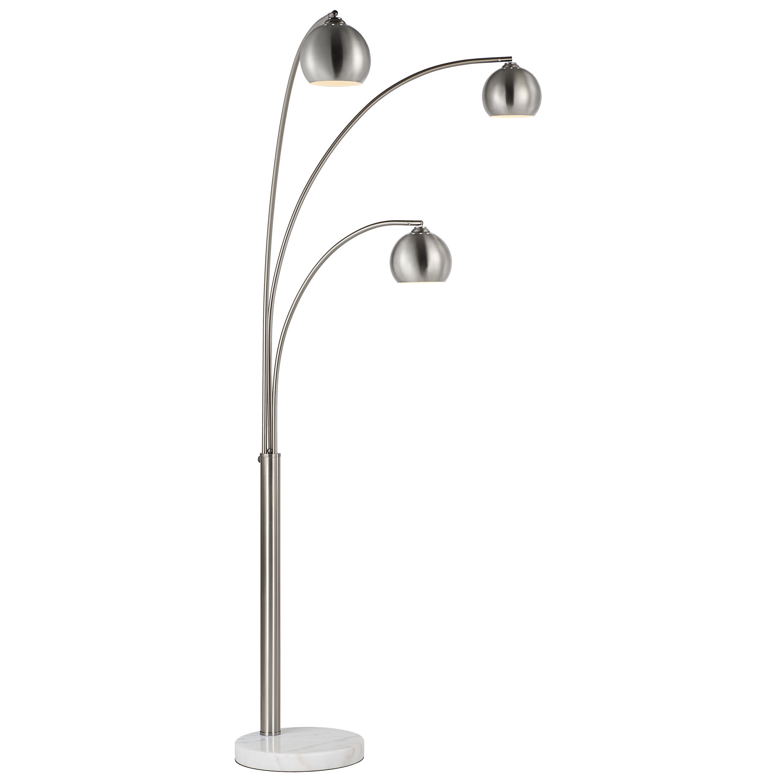 Everren Aguillard 87.5" Height Floor Lamp - Brushed Nickel