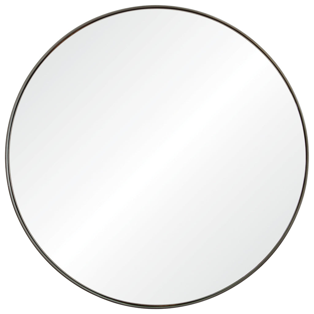 Renwil Lester 30" Tall Round Wall Mirror - Grey