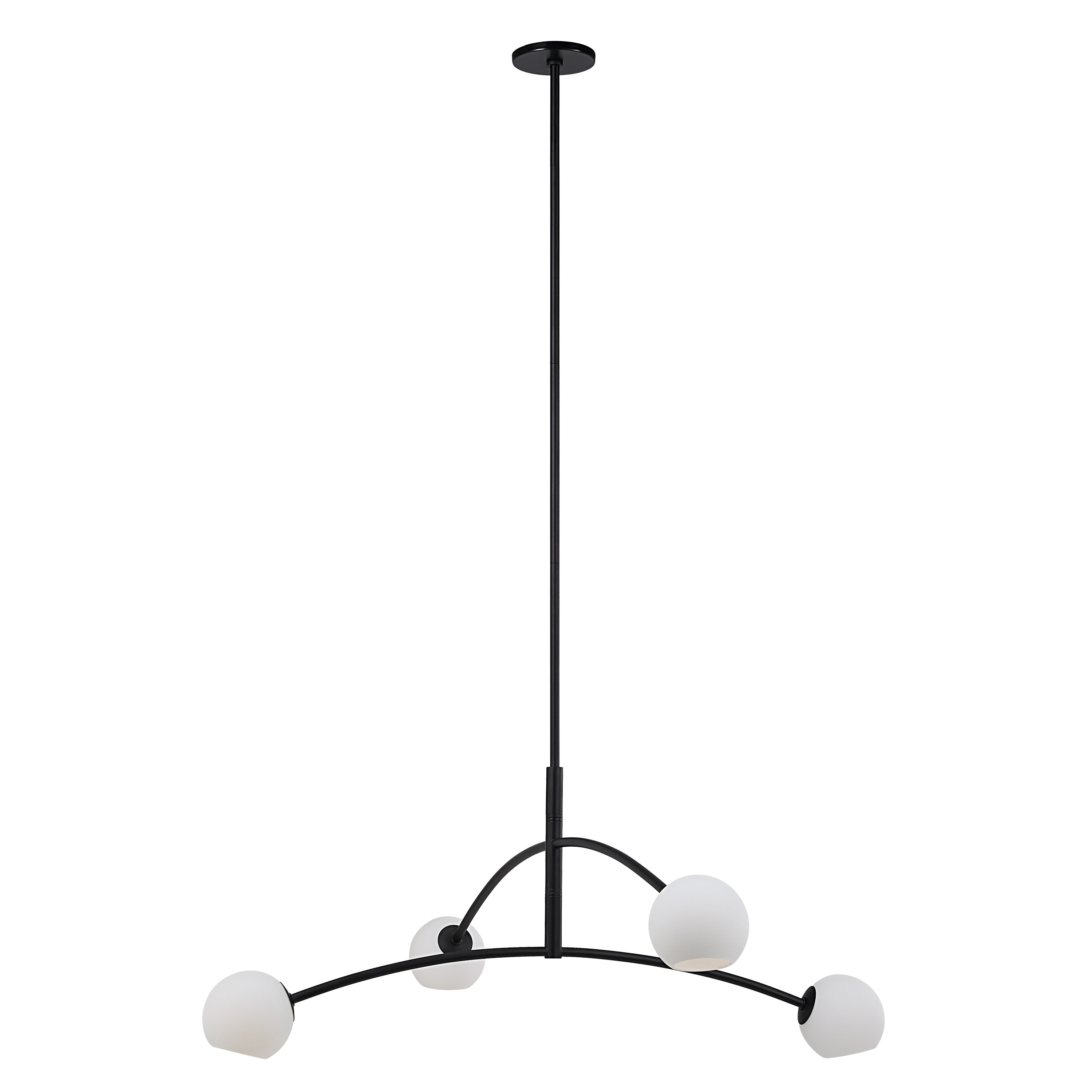 Renwil Nube 54" Wide 4-Light Chandelier - Matte Black