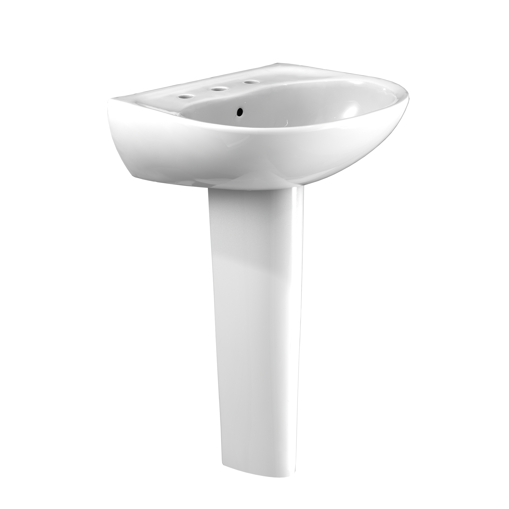 TOTO Supreme Oval Basin Pedestal Bathroom Sink For 8" Center Faucets