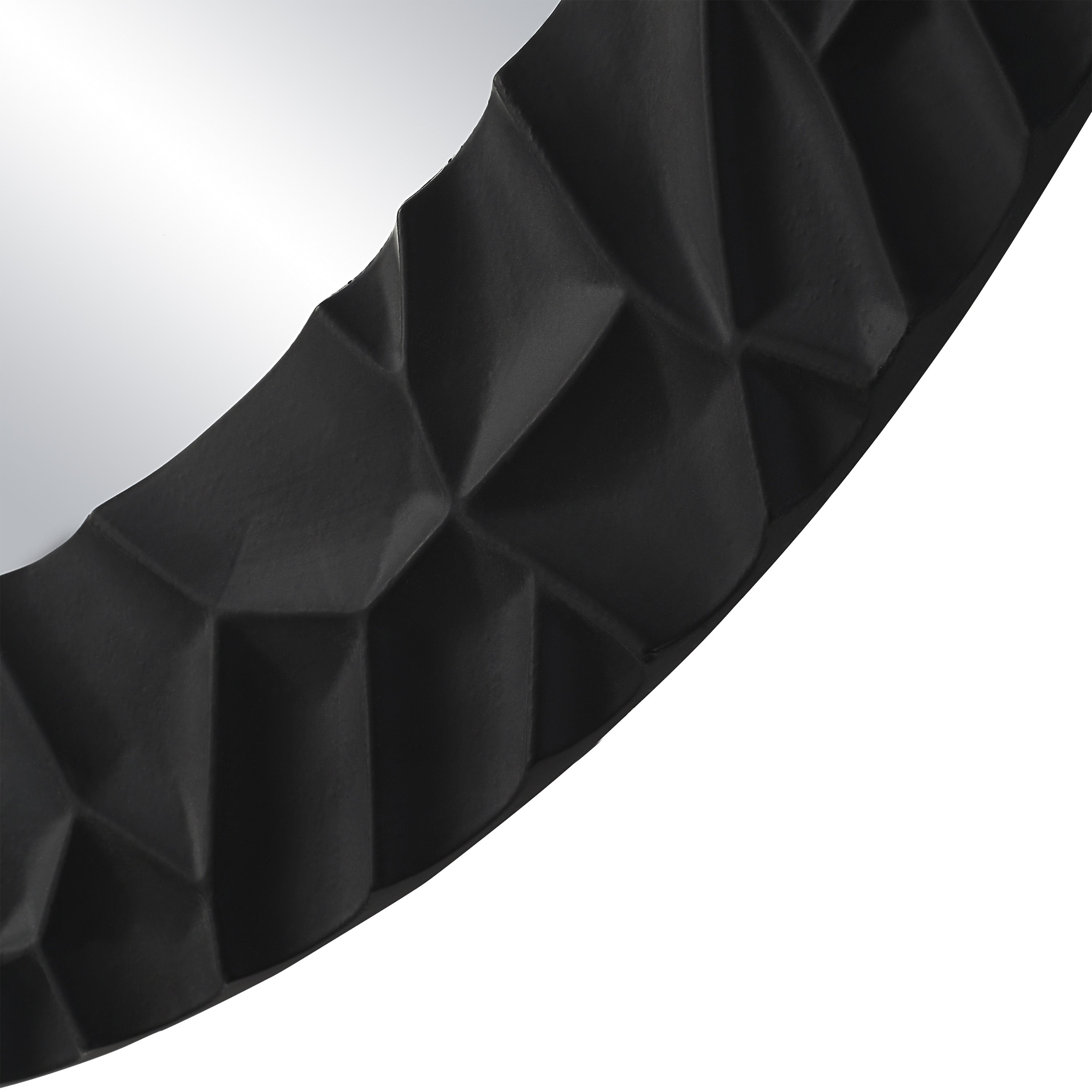 Renwil Tolima 35.5" Tall Round Wall Mirror - Black