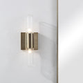 Renwil Chiara 15.75" Ribbed Clear 2-Light Wall Sconce