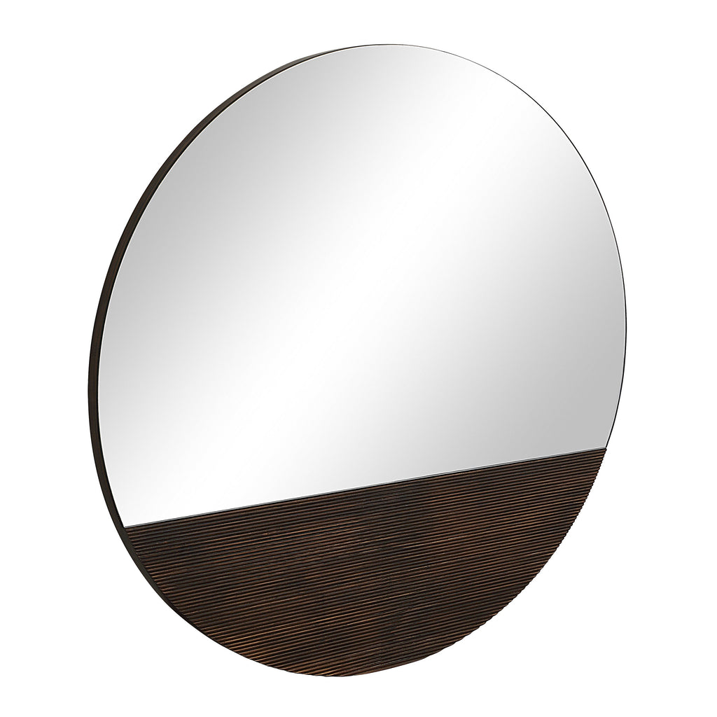 Renwil Ronda 47.25" H x 47.25" W Wall Mirror - Brown