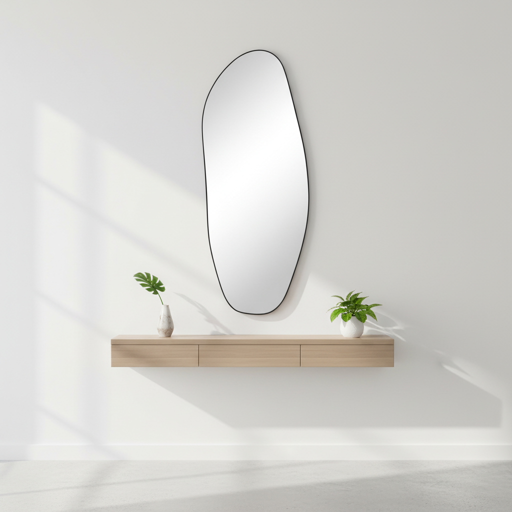 Renwil Enina 65" H x 25.5" W Wall Mirror - Black