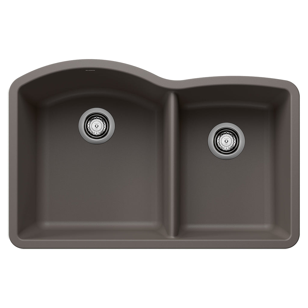 Blanco Diamond Silgranit 32" 60/40 Double Bowl Undermount Kitchen Sink