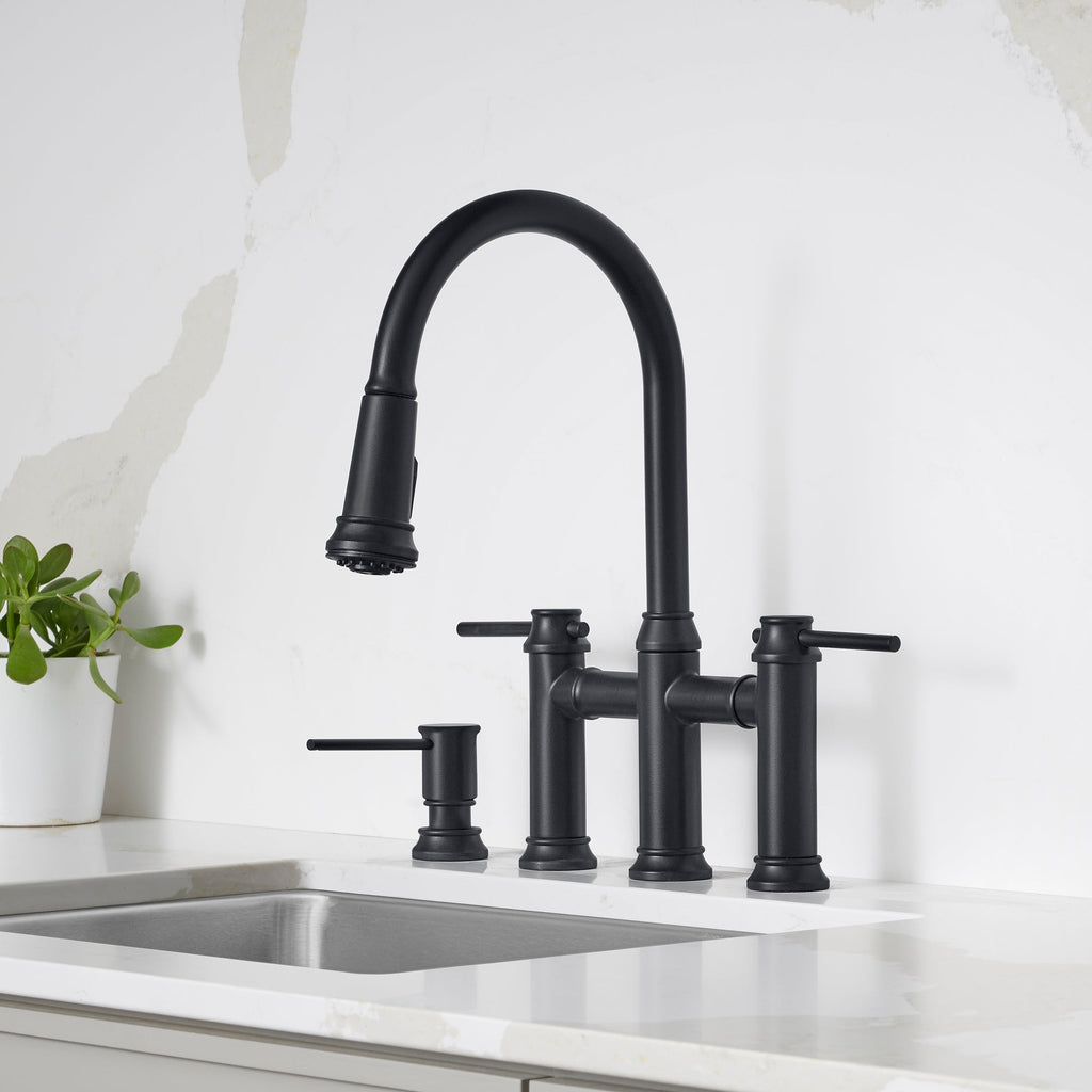 Blanco Empressa Pull-Down Dual-Spray Bridge Faucet