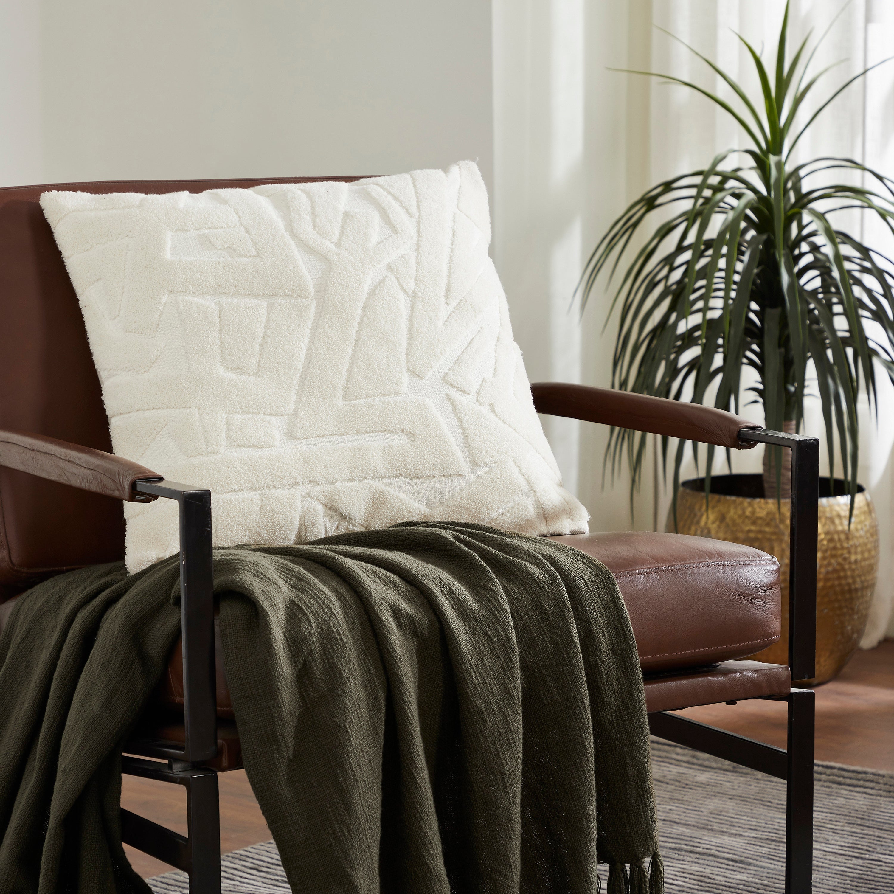 Renwil Merano 20 x 20 Indoor Pillow - Ivory