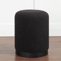 Renwil Castillo Indoor Boucle Ottoman - Black