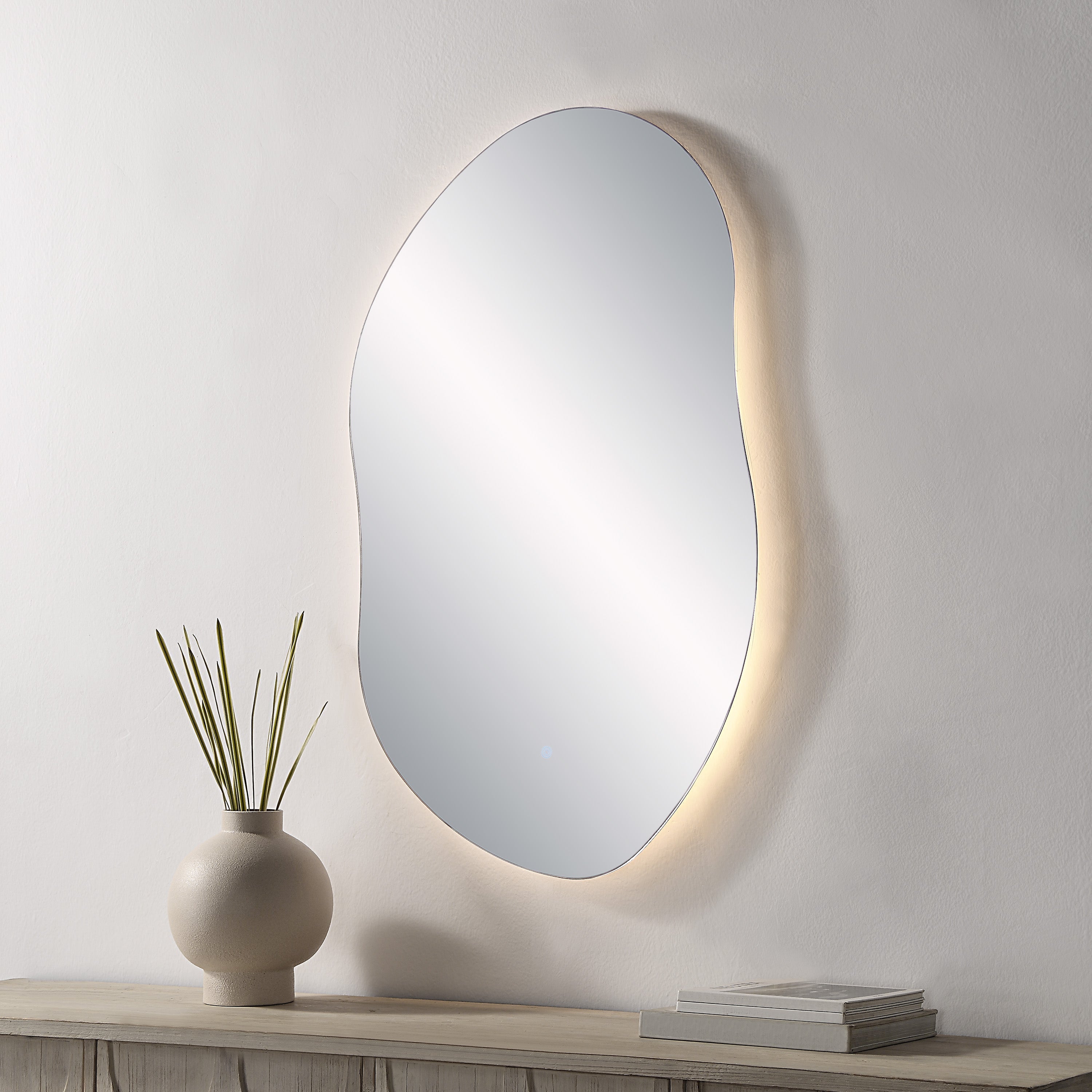 Renwil Forli 45" Tall Irregular Led Mirror - Clear